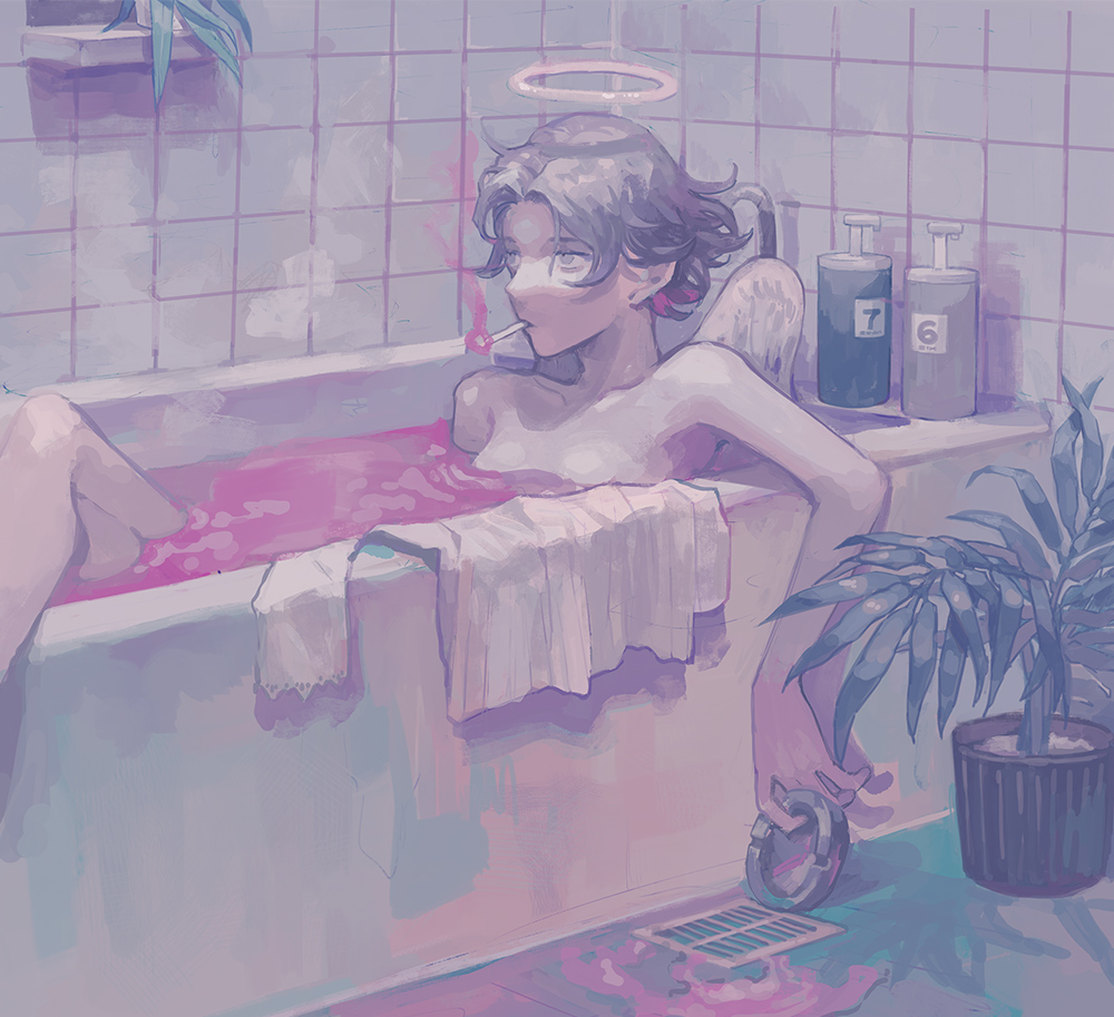 人のまねをする天使